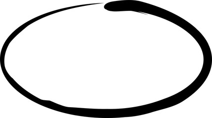 Set of oval grunge frames. Grunge empty