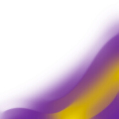 Purple and Yellow Gradient Border with Transparent Background