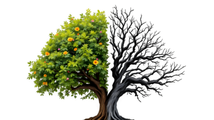 Dichotomous Tree, isolated on transparent background