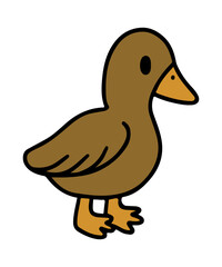 animal set cute duck sticker