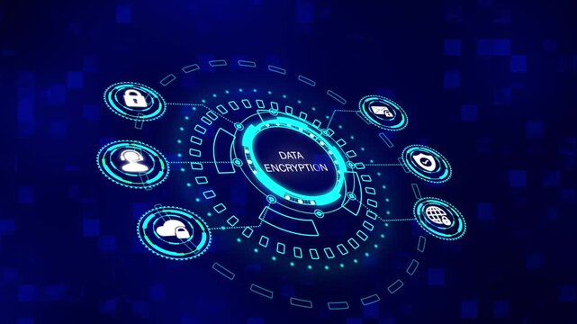 Data Encryption Technology, Secure Data Protection, Cybersecurity Encryption