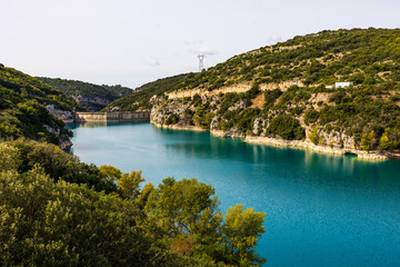 Sainte-Croix Hydroelectric Dam on the Verdon Forming Lake Sainte-Croix