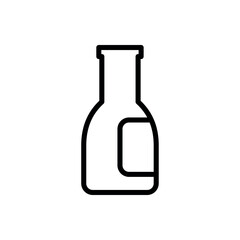 Glass bottle outline icon vector illustration design.