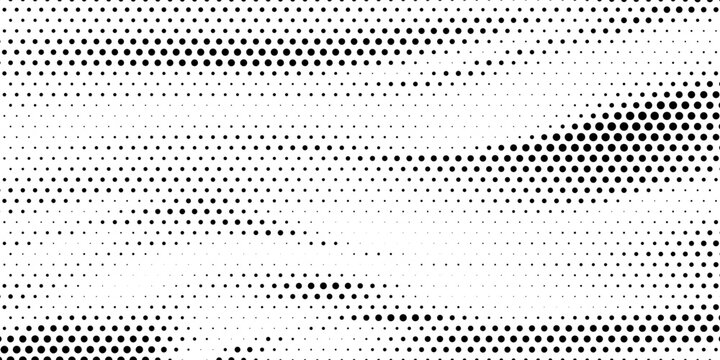 Black random dots on white background. Polka dot seamless pattern background. Vintage texture.