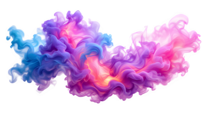 Abstract ink swirl, isolated on transparent background