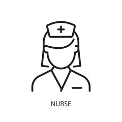 Nurse thin line vector icons.