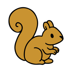 animal set cute squirrel sticker
