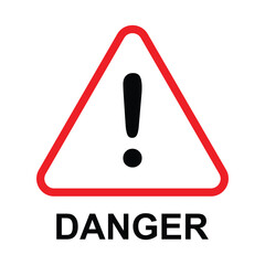 danger warning caution icon vector