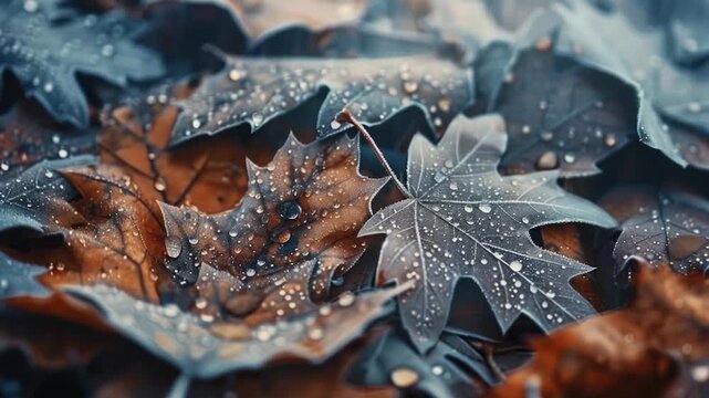 video A close-up shot of a bunch of leaves submerged in water, perfect for use as a symbol of growth or renewal
