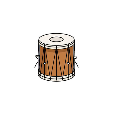 Traditional Barrel Drum Percussion Instrument.
