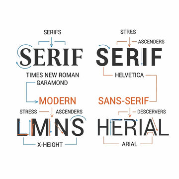Typography Anatomy Explained - Serif vs Sans-Serif Fonts.