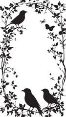1966-silhouette-birds-flowers-leaves-vector-background-vertical