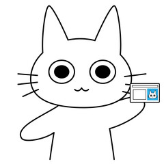 お仕事猫の身分証イラスト