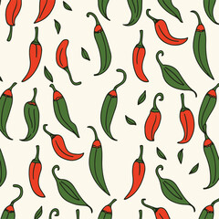 1987-red-green-chilli-paper-nutral-background-vector-pattern