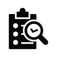 checking agreement glyph icon illustration vector graphic.eps