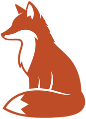 Striking minimalist fox illustration, perfect for branding, logos, and nature designs