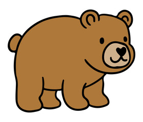 animal set cute bear sticker