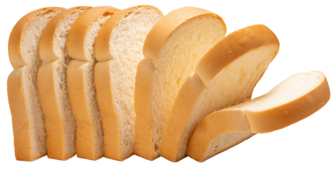 A slice of white whole wheat bread isolated on white background, Sliced white sandwich bread on White Background With clipping path, High resolution photography PNG file.