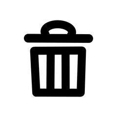 Trash bin icon for delete and cleanup design／削除・整理・クリーンアップを表すゴミ箱アイコン