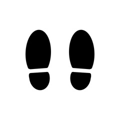 Footprint icon for walking, tracking, and journey concept／歩行・追跡・旅のイメージを表す足跡アイコン