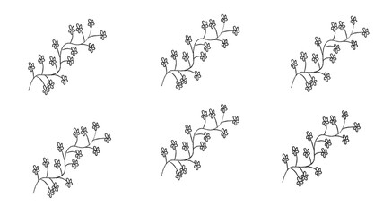 Fototapeta premium vector floral alphabet