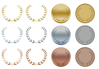  medal＆laurel wreath