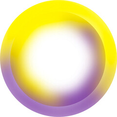Abstract Yellow and Purple Gradient Circle Design Element