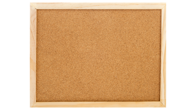 wooden cork board, notice board, pin board, office memo board