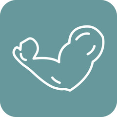 Arm Muscle Icon Style
