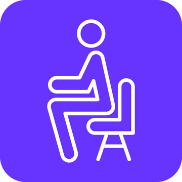 Sit Up Icon Style