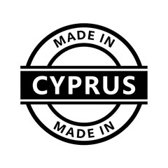 Fototapeta premium Made in cyprus stamp isolated on transparent background