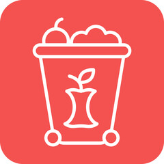 Food Waste Icon Style
