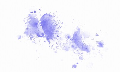 Abstract PNG Blue Watercolor Paint Splatter on Transparent Background