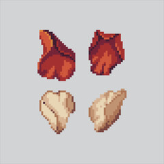 Fototapeta premium Pixel art illustration Flower Petals. Pixelated Garden Loose Flower Petals. Garden Loose Flower Petals Icon pixelated for the pixel art game and icon for website and video game. old school retro.