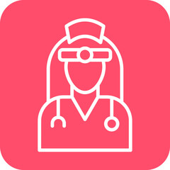 Ophthalmologist Female Icon Style