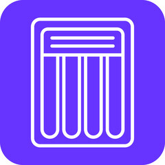 Beach Mattress Icon Style