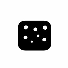 Square cheese with holes vector icon illustration symbol