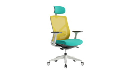 Isolated ergonomic office chair for comfort and posture support during long work hours