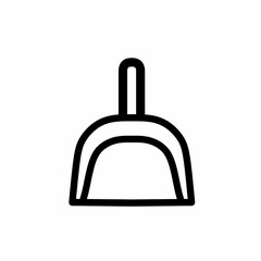 Dustpan outline icon for cleaning and household chores illustration