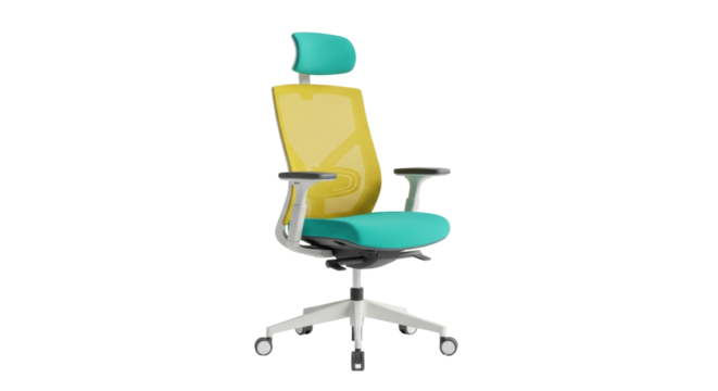 Isolated ergonomic office chair for comfort and posture support during long work hours