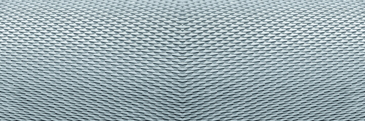 geometric pattern of interlocking, triangular metallic shapes in varying shades of gray