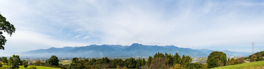 長野県北安曇郡池田町　北アルプス展望　パノラマ
