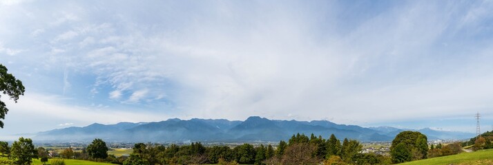長野県北安曇郡池田町　北アルプス展望　パノラマ
