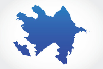 Vector graphic artwork suitable for print and web containing flat detailed map of AZERBAIJAN