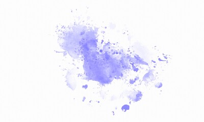 Abstract PNG Blue Watercolor Paint Splatter on Transparent Background