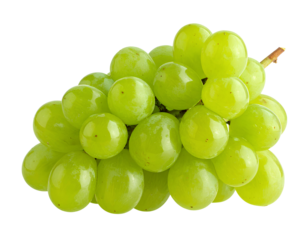 Green grape isolated on transparent png