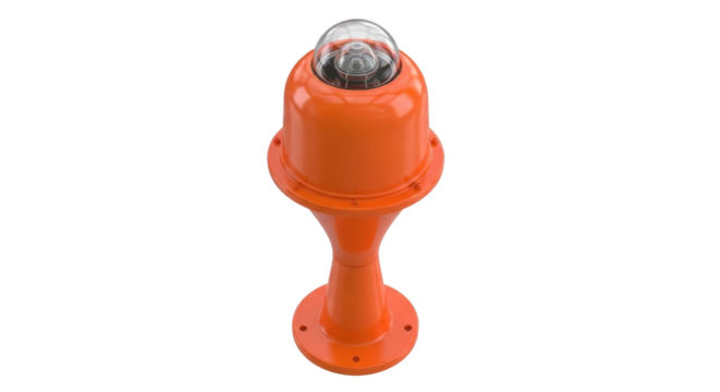 Isolated Aviation Obstruction Light a hazard warning beacon for airfield buildings equipment