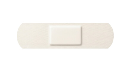 Isolated adhesive bandage or sticking plaster for first aid treatment of wounds, cut, or abrasion