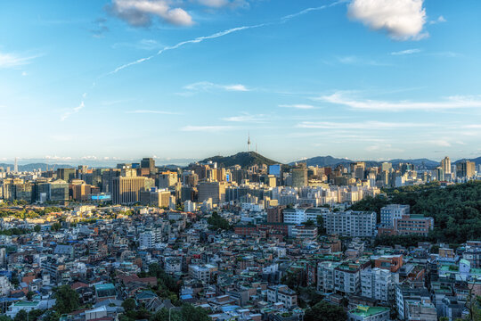 Sunset over Seoul South Korea
