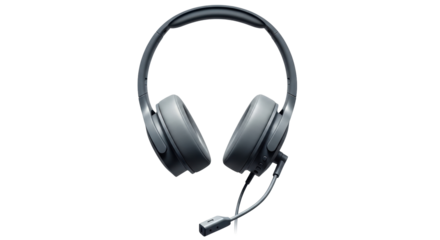 Isolated comfortable gaming headset with boom microphone audio for esports players online